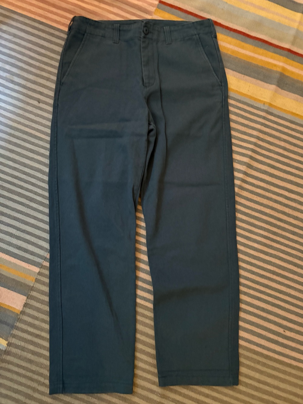 Stussy Teal Blue Straight-Leg Men’s Chinos Size 33